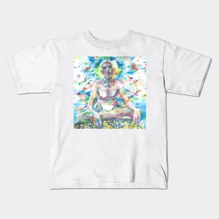 RAMANA MAHARSHI - watercolor portrait .5 Kids T-Shirt